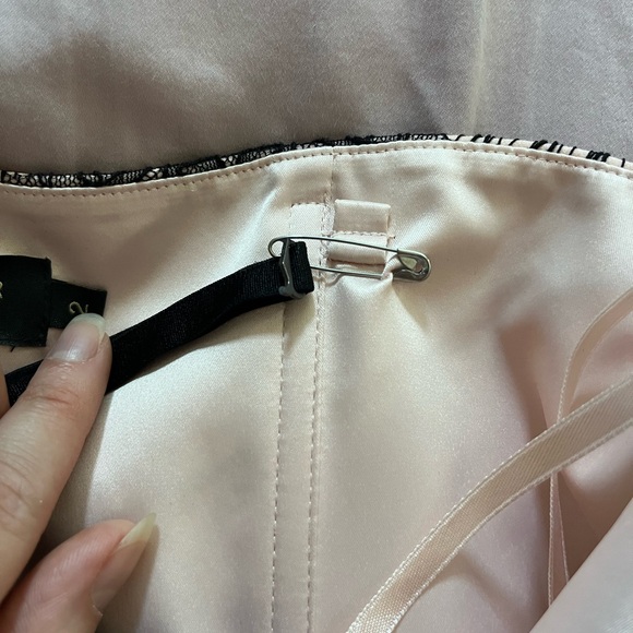 Ted Baker | Hanya Strapless Black Blush Lace Gown | Size US 6 - Picture 13 of 13